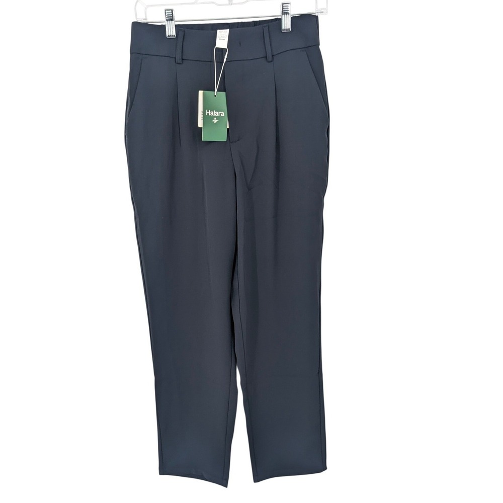 Halara High Waisted Pants Womens Small Black Tailored Straight Leg Office Career